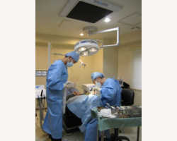 インプラント手術中の写真